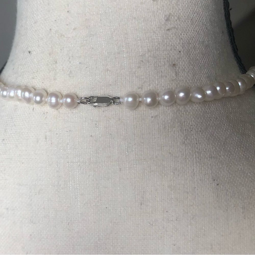 genuine Pearl necklace/bracelet set -925 - Picture 8 of 10
